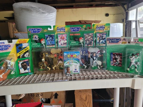 5pc Dallas Cowboys starting lineup & micro stars figures lot Deion,Emmitt,Aikman Cover
