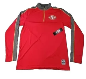 Suéter ligero para hombre NFL Team Apparel San Francisco 49ers 1/4 con cremallera talla M - Imagen 1 de 6