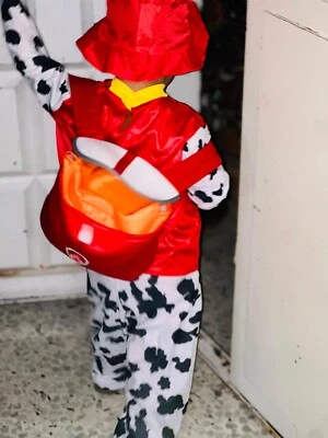 Средний размер детский пожарный костюм комплект с рюкзаком и шляпой - подержанный Hallowe - Изображение 1 из 4