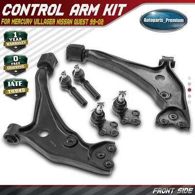 6x New Front Control Arm Tie Rod End for Mercury Villager Nissan Quest 1999-2002 - Image 1 of 4