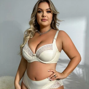 Lady Bras Unpadded Sexy Lingerie Lace Sleepwear Soft Stretch Plus Size Brassiere - Picture 1 of 17