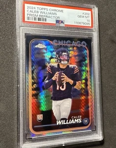 2024 Topps Chrome CALEB WILLIAMS RC Bears #202 Rookie PSA 10 - Picture 1 of 3