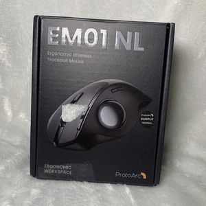 ProtoArc EM01 NL Souris Trackball Ergonomique Bluetooth Sans Fil Rollerball Pouce - Photo 1/4