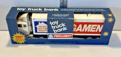 Banco de camión de juguete de pergamino vintage - NUEVO Foto 1 de 4