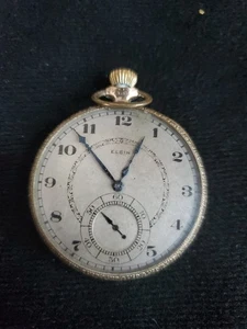 Vintage 10K GF Elgin Pocket Watch Not Tested - Picture 1 of 7