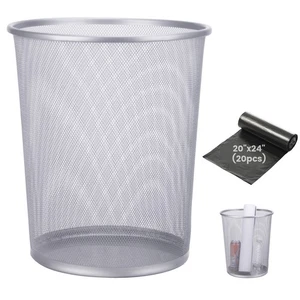 6GAL Stahlgitter Mülleimer Rostfrei Gitter Papierkorb Rund für Home Office - Bild 1 von 7