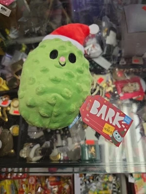 New Bark Box “ St. Pickolas “ Dog Toy Pickle Wearing Santa Hat Christmas Pickle - Image 1 of 4