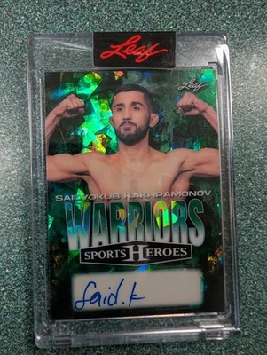 2025 Leaf Sports Heroes Warriors Saidyokub Kakhramonov Auto #6/9 MMA - Image 1 of 2