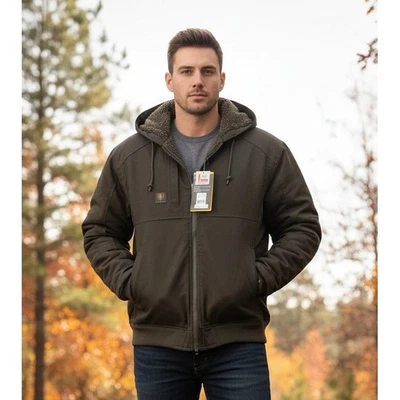 Chaqueta Bomber Ariat Rebar Duracancvas Para Hombres 3XL 3TG Marrón Sherpa Forrada Con Capucha Nueva Con Etiquetas Foto 1 de 4