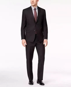 Marc New York Men's 2-pc Suit Modern-Fit Jacket Black Solid 38R Pant 31W E071011 - Picture 1 of 12