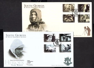 South Georgia - 2014 Trans Antarctic Expedition Heroes on 2 x First Day Cover - Picture 1 of 2