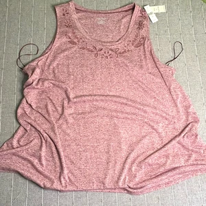 Camiseta sin mangas Lane Bryant talla grande 26/28 rosa swing nueva con etiquetas - Imagen 1 de 7