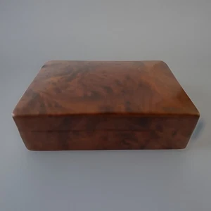 Humidor antiguo italiano hecho a mano caja madera burl Italia - Imagen 1 de 7