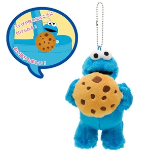 USJ Sesame Street Cookie Monster Hanging Plush Keychain Universal Studios Japan - Picture 1 of 2