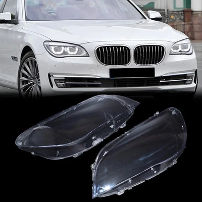 Par de cubiertas de lente de faros para BMW F02 F01 2009-2015 740i 740Li 750i 750Li 760i Foto 1 de 4