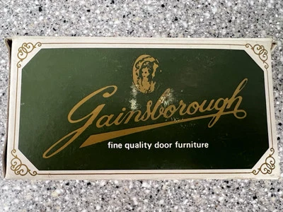 RARE Gainsborough GENUINE Porcelain & Antique Brass Door Knobs Hall Closet 85111 - Image 1 of 4