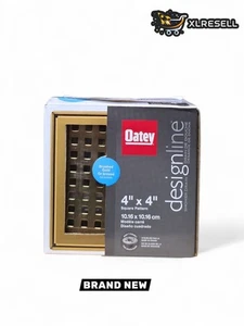 Oatey Designline 4"x4" Edelstahl Eckig Duschablauf Gebürstet Gold DS32040B - Bild 1 von 12