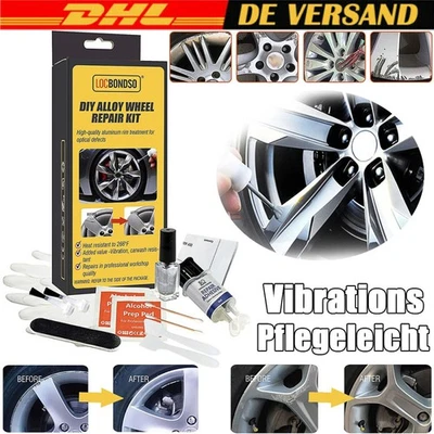 Alufelgen Reparatur Set Silber Felgenreparaturset Kratzer Risse Dellen Fachmann - Bild 1 von 4