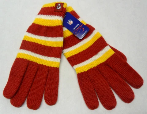 NWT NFL Kansas City Chiefs Women's Reebok Winter Knit Gloves OSFM NEW! Cover