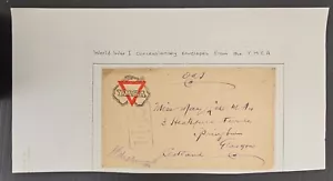 c. 1910s Australia Censor Concession YMCA Cover to Glasgow, Scotland - Bild 1 von 3