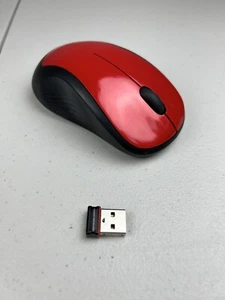 Logitech M310 Red Wireless Laser Mouse with USB Receiver - TESTED - Picture 1 of 16