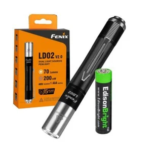 Neu Fenix LD02 V2.0 70 Lumen weiß/UV Stift-Typ LED Taschenlampe mit AAA Batterien - Bild 1 von 12