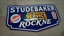 Porcelain Studebaker Authorized Service Enamel Sign 27" x 48" Inches Double Side