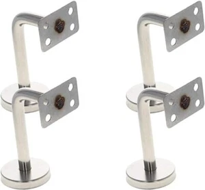 MroMax 2.36 inch x 3.94 inch Shaft 201 Stainless Steel Wall Handrail Banister Br - Picture 1 of 5