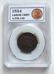 1854 GROSSER US CENT ZIRKULIERT - Bild 1 von 2