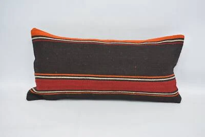 12"x24" Brown Cushion Case, Kilim Pillow, Pillow Covers, Kilim Pillow Cases - Image 1 of 4