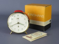 JUNGHANS TRIVOX SILENTIC VINTAGE OROLOGIO SVEGLIA DESIGN 1960 CON SCATOLA