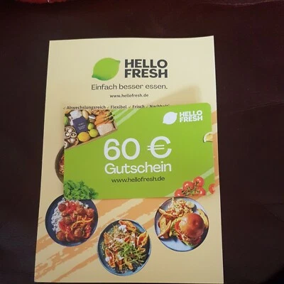 Hello Fresh  Gutschein, 60 € - für Neukunden  - Bild 1 von 2