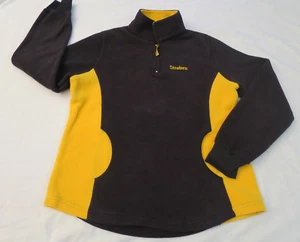 NFL for Her Steelers Fleece Pullover Sweatshirt Black & Gold Girls Jr L Large - Picture 1 of 9