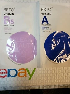 BRTC Vitamin B5 Velvet Mask & Vitamin A Velvet Mask Duo soothing & firming - Picture 1 of 1