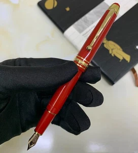 Montblanc Centenary 145 Resin Series Red-Gold Clip Fountain Pen With Box - Picture 1 of 5