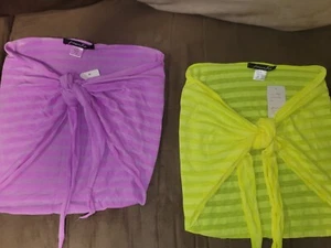 2-Pack Purple & Yellow-Green Swimsuit Cover Up Skirt 💜💛💚 - Picture 1 of 6