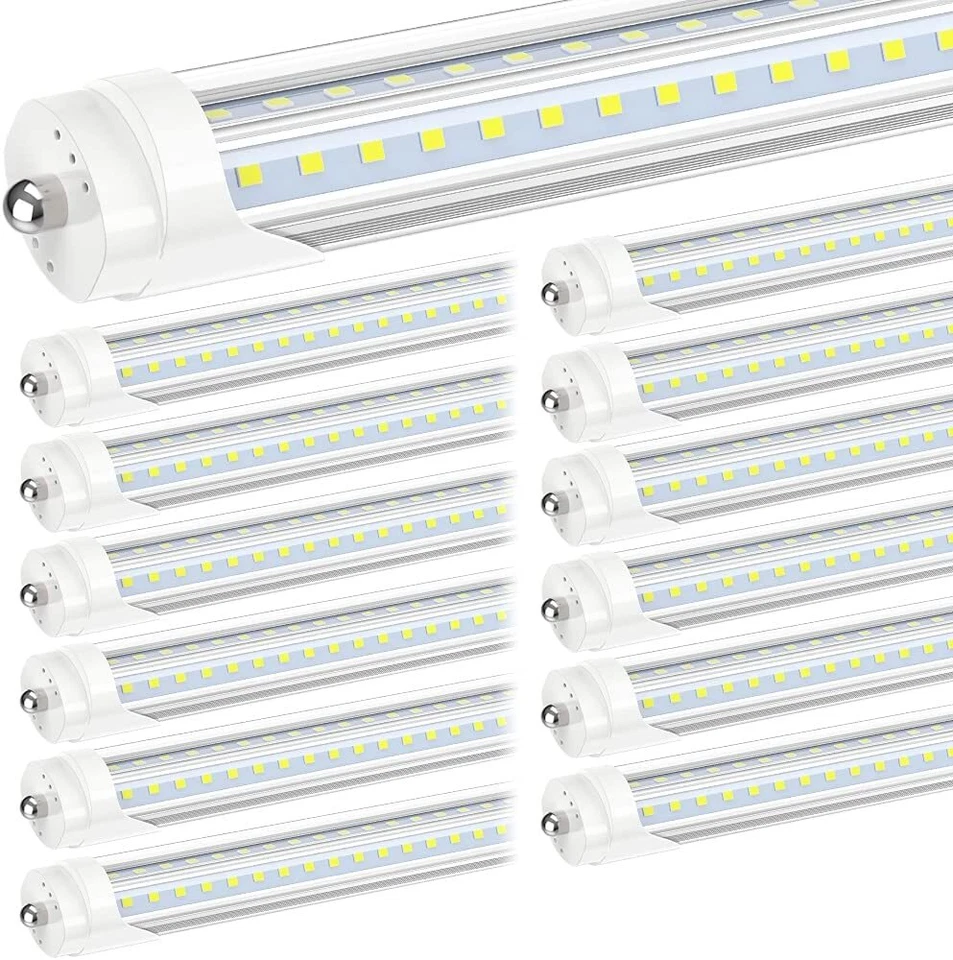 25PCS T8 8FT LED Tube Light Bulbs Single Pin FA8 72W T10 T12 Garage Shop Lights - Image 1 of 4