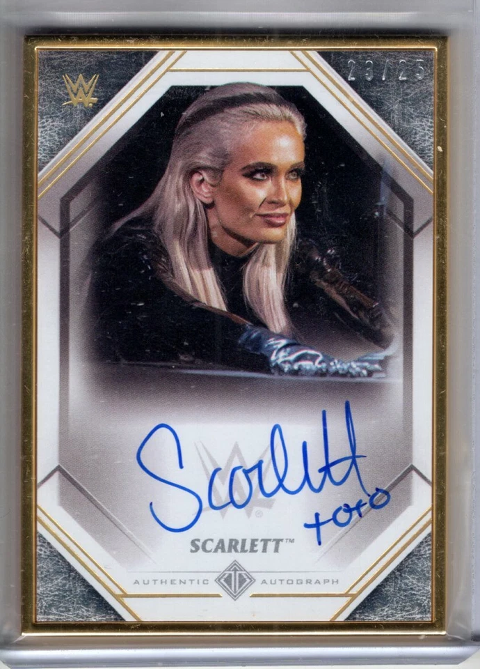 2021 Topps WWE Transcendent Auto SCARLETT Gold Framed AUTOGRAPH 23/25 - Image 1 of 1
