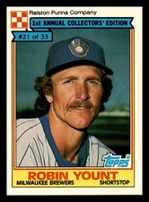 1984 Topps Ralston Purina Robin Yount HOF Collectors Edition #21 EX-MINT