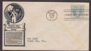 1937 Virginia Dare 350th Anniversary Sc 796-13 C. Stephen Anderson cachet - Picture 1 of 1