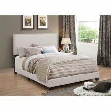 Ivory Fabric Boyd Upholstered California King Bed