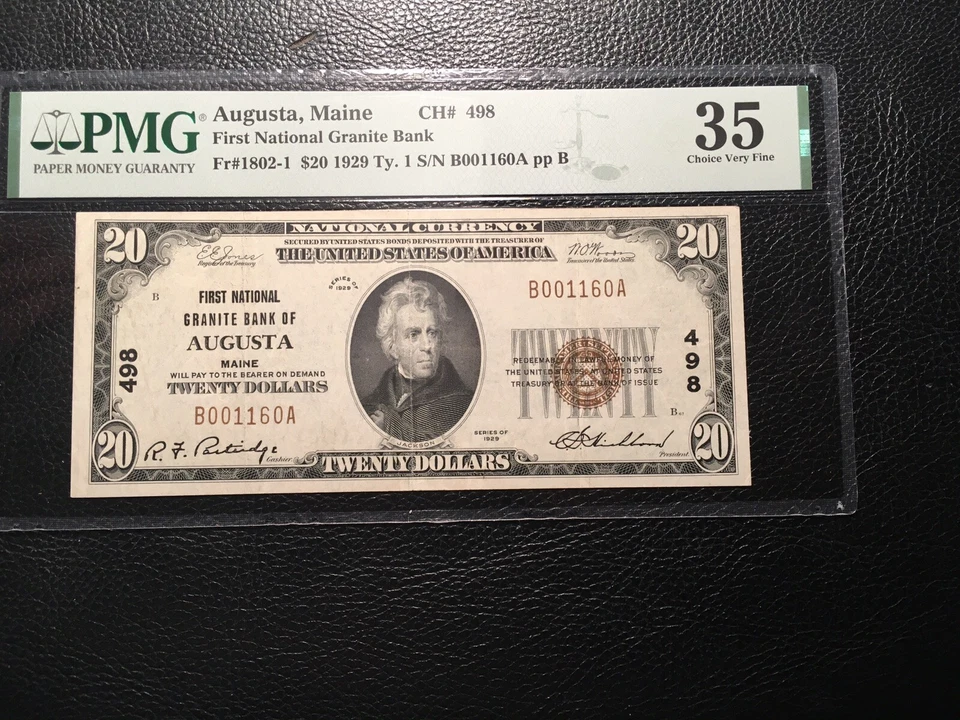 National Bank Note Augusta Main PMG35 Choice Vf - Image 1 of 2