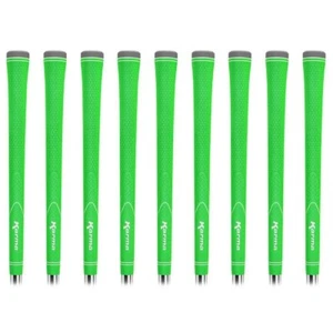 Karma Neion II Golf Grips Rubber Multi-textured - Standard NEON GREEN - 9 Grips - Picture 1 of 2