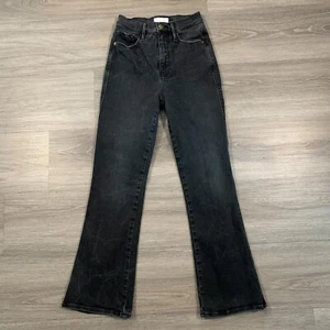 Frame Jeans Womens 25x27 Le Sylvie Kick Boot Washed Black Stretch High Rise - Bild 1 von 13