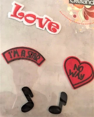 Aufbügel Flicken Bügelbilder Aufnäher *4 Stück* versch. Motive Applikation Patch - Bild 1 von 4