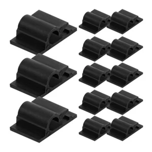 100pcs Self-adhesive Cable Holder Clips Wire Cord Holder Organizers (Black) - Afbeelding 1 van 12