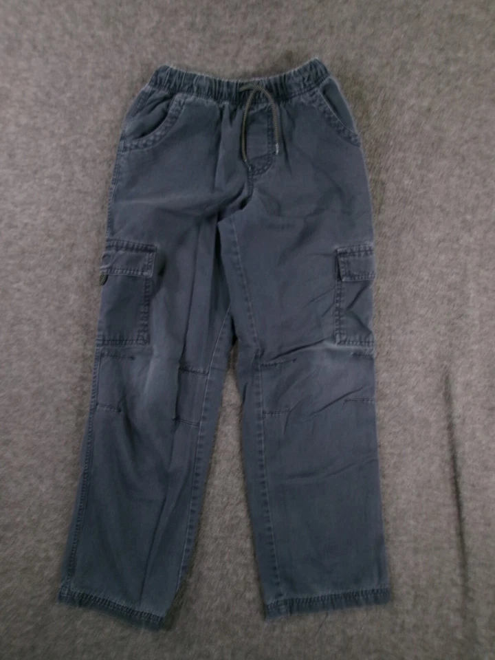 Pantalones cargo LL Bean juveniles 12 gris sarga de algodón cepillado cintura elástica recta Foto 1 de 4