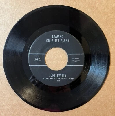 JONI TWITTY  "Leaving On A Jet Plane" '70 Rare Private Country 45  CONWAY TWITTY - Image 1 of 2