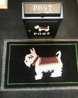 Steel Black Postbox. ￼& Matching Mat West Highland W Terrier(Entrance Driveway)