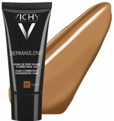 VICHY DERMABLEND CORRECTIVE FOUNDATION 30 ML SPF25 65 Coffee - Brand New in Box - Image 1 of 4